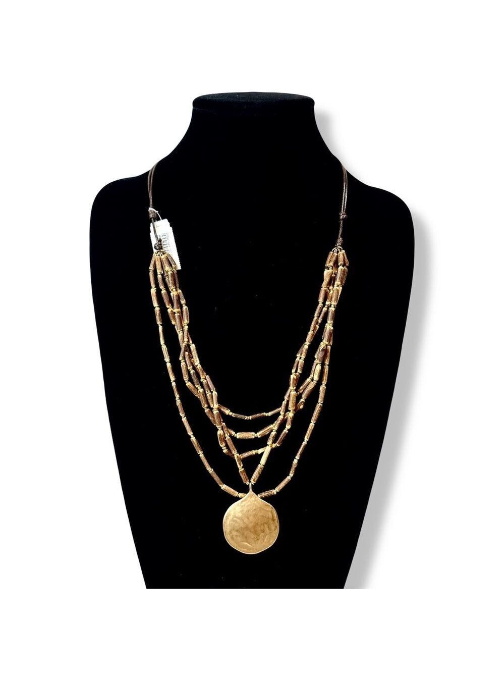 J. Jill Statement Gold Pendant Charm Necklace NWT - Picture 6 of 7